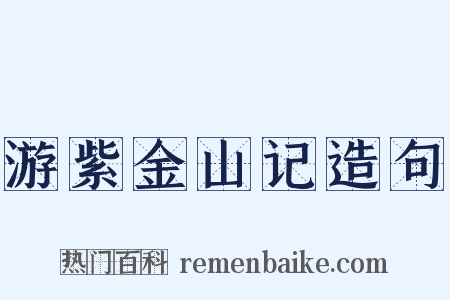 游紫金山记造句是什么意思的图片